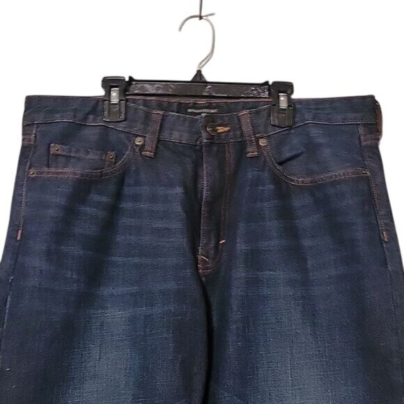 Banana Republic Mens Slim Straight Jeans Dark Wash‎ 34X30 Cotton Denim Stylish & - Picture 2 of 4